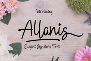 Allanis Font: A Light Handwritten Typeface for Crafters