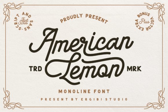 American Lemon: A Vintage Font for Editorial Charm