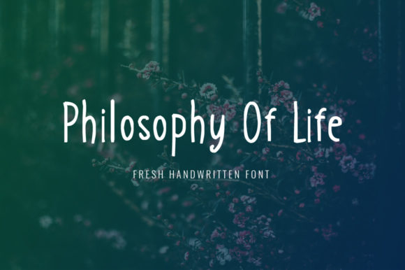 Philosophy of Life Font for Editorial Design