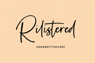 Rilistered: A Handwritten Font for Editorial Design