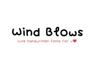 Wind Blows: A Whimsical Handwritten Font for Web Design